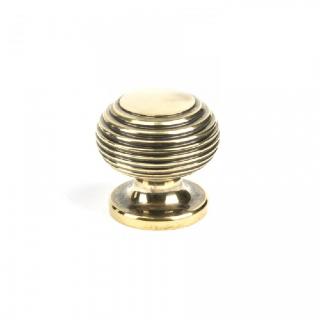Aged Brass Beehive Cabinet Knob - Small